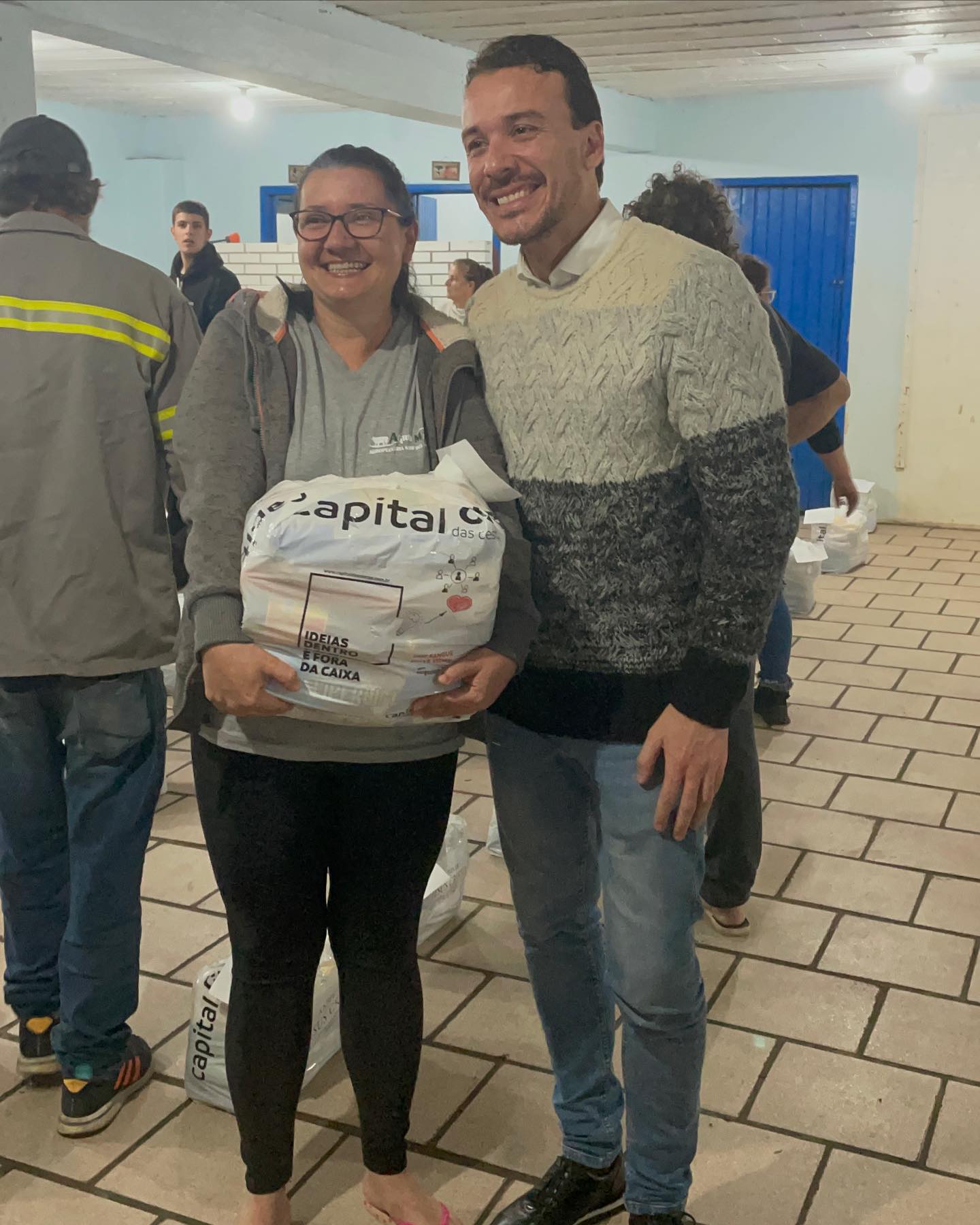 campanhapopysilva Entrega de Cestas básicas ontem na Associação do Industrial para as famílias afetadas pela enchente. Para as famílias cadastradas que ainda não tinham recebido. Obrigada as empresas 