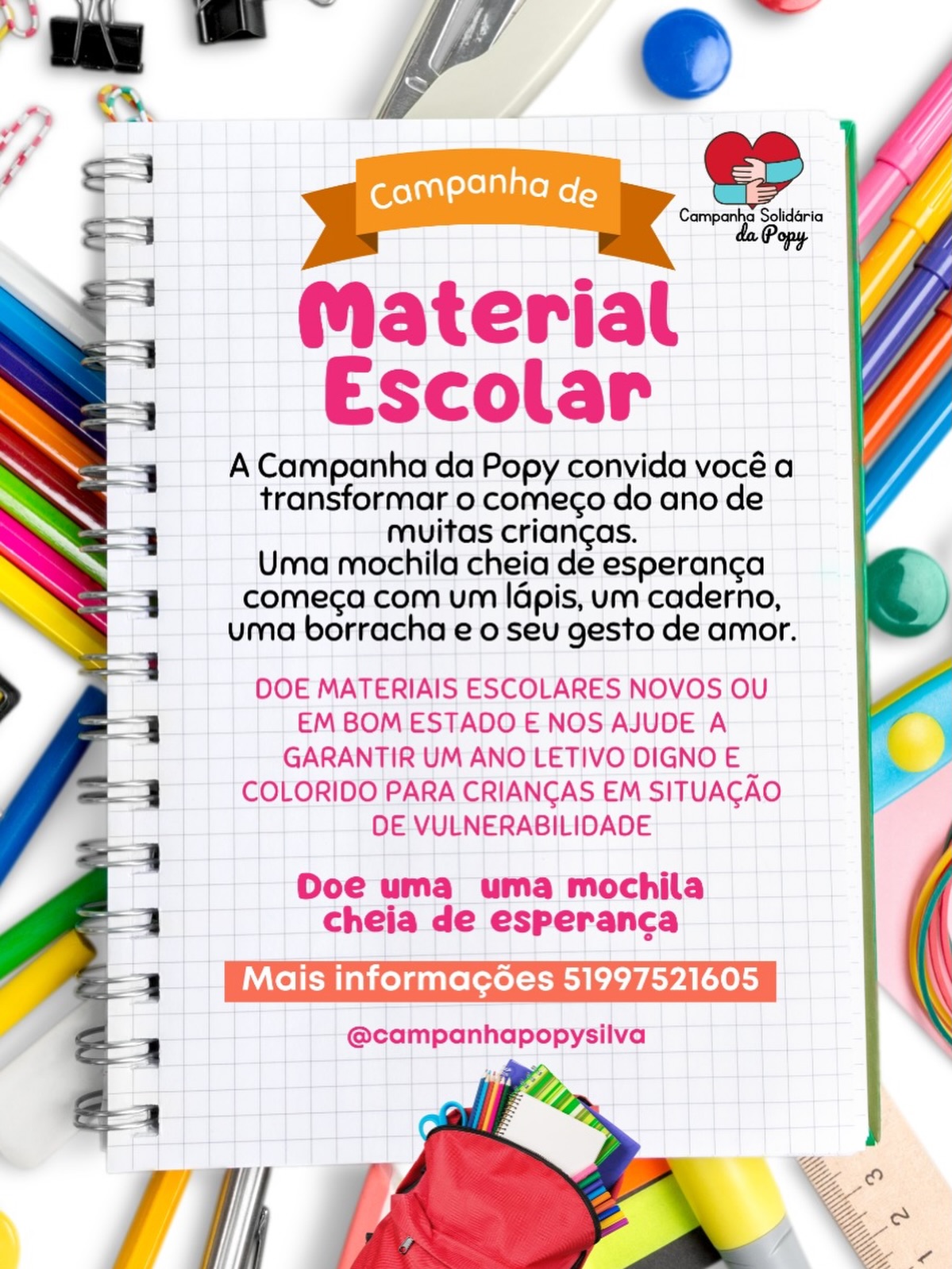 Arrecadação Material Escolar 2026
